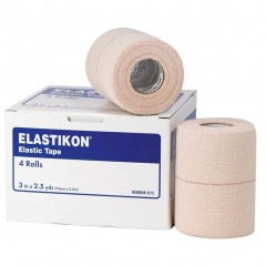 Johnson & Johnson - Elastikon Elastic Tape 3in x 2.5 yds (Pack of 4) 